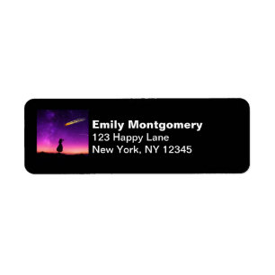 Silhouette Girl Watches Meteor Crash To Earth