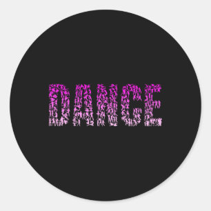 Silhouette Girls Dance Shirt Dancer Shirt Womens D Classic Round Sticker