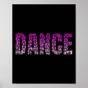 Silhouette Girls Dance Shirt Dancer Shirt Womens D Poster