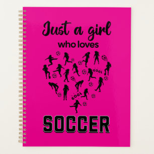 Silhouette girls playing Soccer  Planner