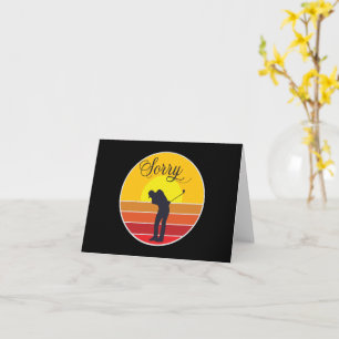 Silhouette golfer  golfing Condolences sorry  Card