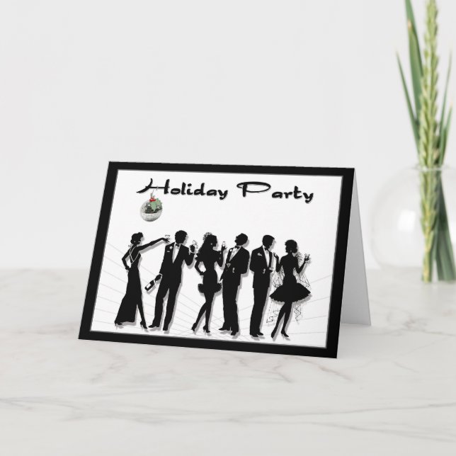 Silhouette Holiday Party Invitation (Front)