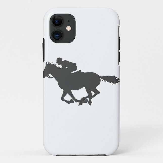 Silhouette horse jockey - Choose background colour Case-Mate iPhone Case (Back)