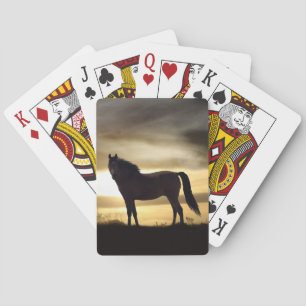 Silhouette Horse Playing Cards