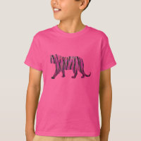 Silhouette Hot Pink and Black Tiger