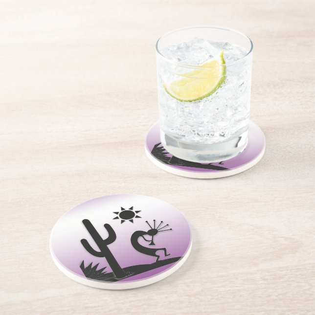 Silhouette Kokopelli Coaster (Side)