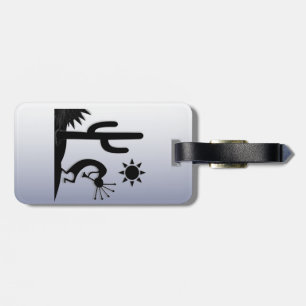 Silhouette Kokopelli Luggage Tag