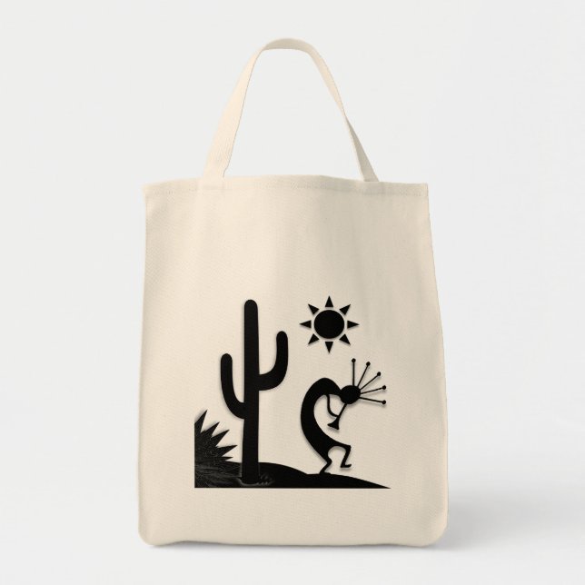Silhouette Kokopelli Tote Bag (Front)