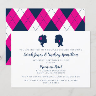 Silhouette Ladies Same-Sex Shower Invitation