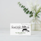 Silhouette Mare and Foal Country Farm Horse Business Card (Standing Front)
