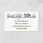 Silhouette Mare and Foal Country Farm Horse Business Card (Back)