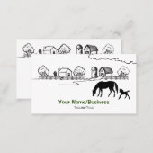 Silhouette Mare and Foal Country Farm Horse Business Card (Front/Back)