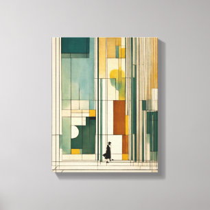 Silhouette Modern Colourful Wrapped Art Canvas Pri