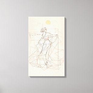 Silhouette Modern Colourful Wrapped Art Canvas Pri