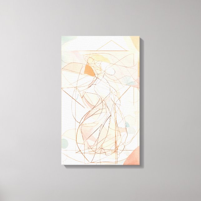 Silhouette Modern Colourful Wrapped Art Canvas Pri Print (Front)
