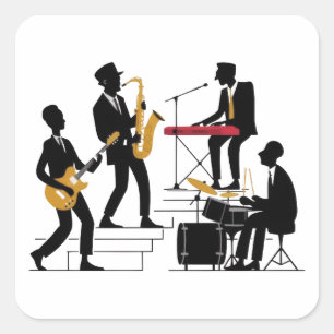 Silhouette Music Band Sticker
