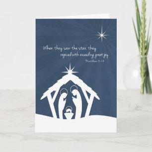 Silhouette Nativity Scene for Christmas Holiday Card