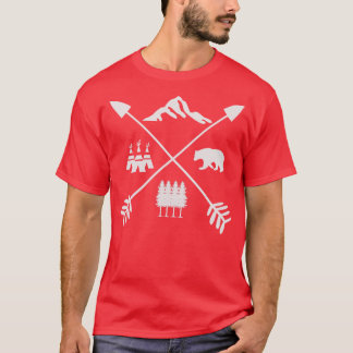 silhouette nature simple nature design with tribe  T-Shirt
