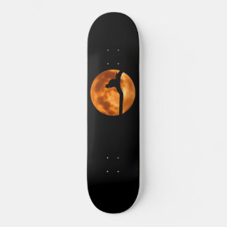 Silhouette of a Black Cat in a Tree Skateboard