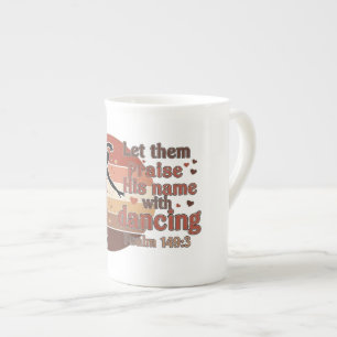 Silhouette of a dancer - Psalm based design Bone China Mug
