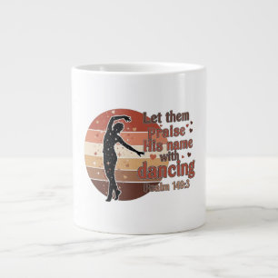 Silhouette of a dancer - Psalm based design Large Coffee Mug