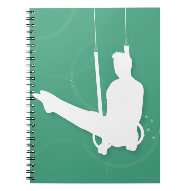 Silhouette of a man performing gymnastics notebook (Front)