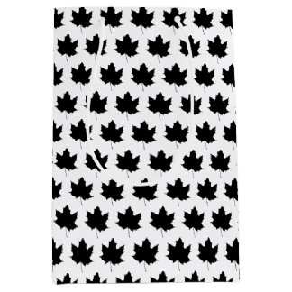 Silhouette of a maple leaf medium gift bag