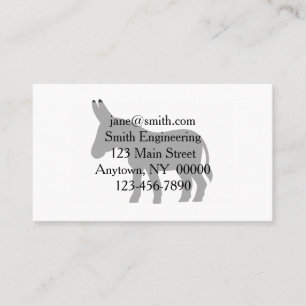 Silhouette of a mule business card