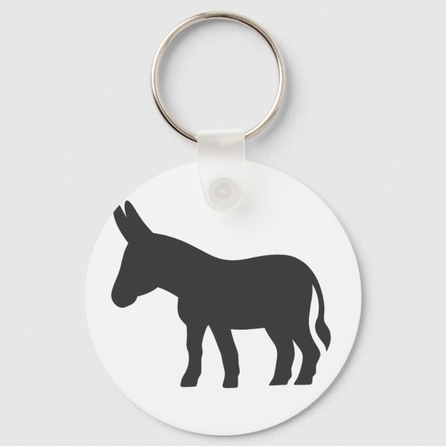 Silhouette of a mule key ring (Front)