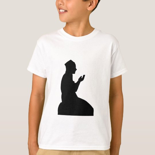 Silhouette of a Muslim praying man T-Shirt