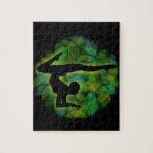 Silhouette of a person doing gymnastics or yoga