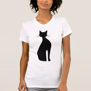 Silhouette of a Sitting Cat T-Shirt