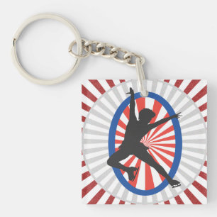 Silhouette of a Skater - Key Ring