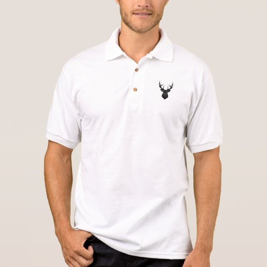 white polo shirt with red logo