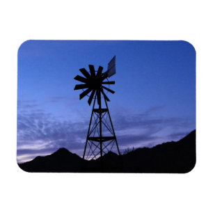 Silhouette of a windmill magnet