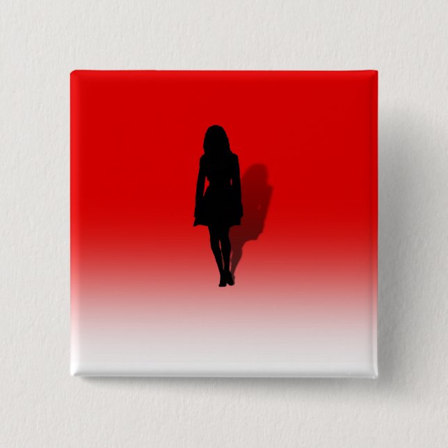 Silhouette of a Woman 15 Cm Square Badge (Front)