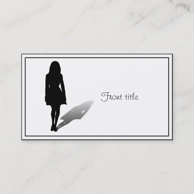 Silhouette of a Woman Business Card (Front)