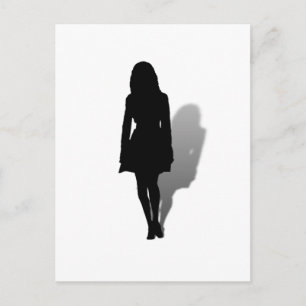 Silhouette of a Woman Postcard
