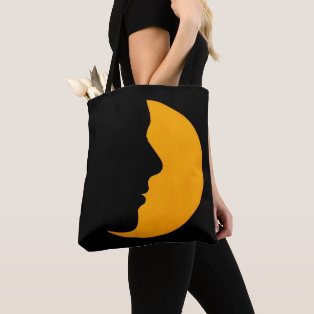 Silhouette of a woman's face. Tote Bag (Close Up)