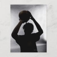 Silhouette of basketball player