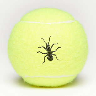 Silhouette of Big Black Creepy Ant With Antennae Tennis Balls