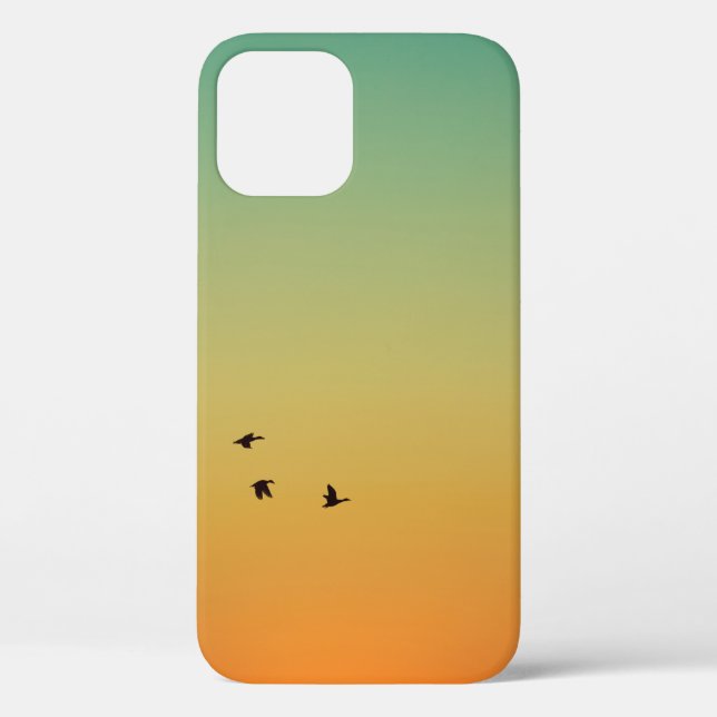 SILHOUETTE OF BIRDS FLYING DURING SUNSET Case-Mate iPhone CASE (Back)