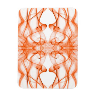 Silhouette of Coloured Smoke Abstract orange Magnet