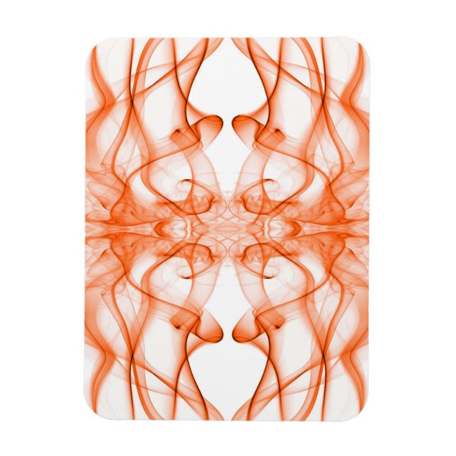 Silhouette of Coloured Smoke Abstract orange Magnet (Vertical)