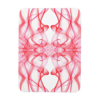 Silhouette of Coloured Smoke Abstract red on white Magnet