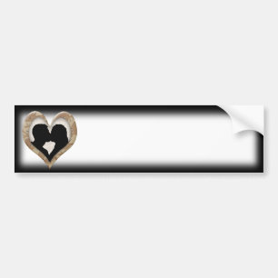 Silhouette of Couple Kissing (Camouflage Heart) Bumper Sticker