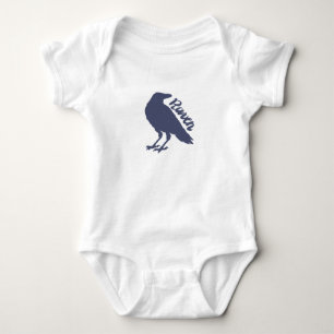Silhouette of crow - Choose background color Baby Bodysuit