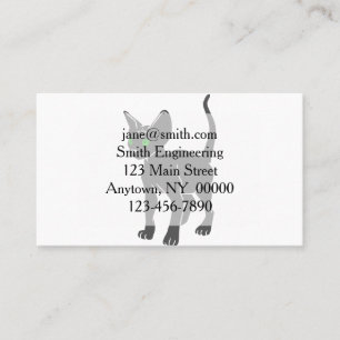 Silhouette of Egyptian  cat - Choose back color Business Card