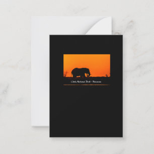 Silhouette of Elephant Card