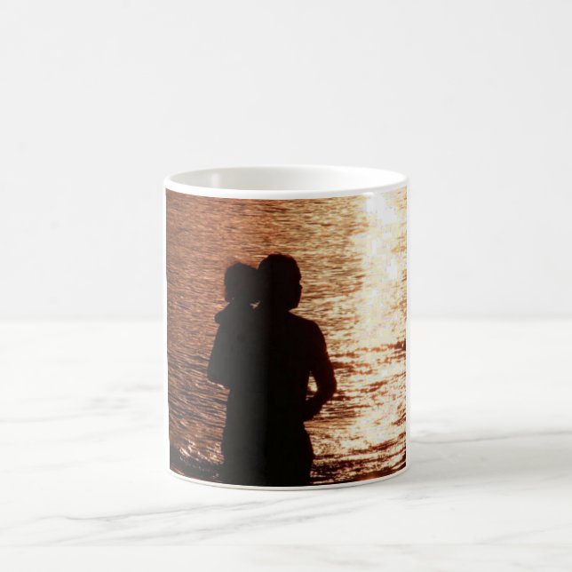 Silhouette of Father and Child Mug (Center)